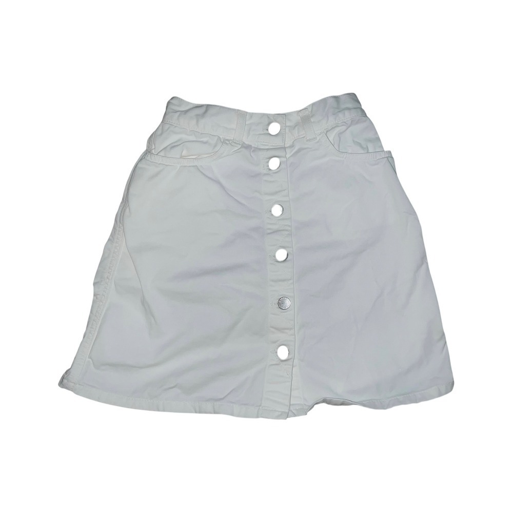 STELLA MCCARTNEY white denim buttoned skirt sz 25 designer luxury